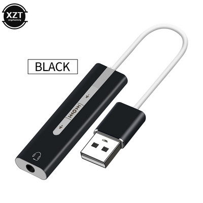 USB ārējā skaņas karte 7.1 dubultā 3,5 mm adaptera kabelis 2 vienā 3,5 mm jack Aux Audio 3D stereo mikrofona austiņas mikrofons klēpjdatoram