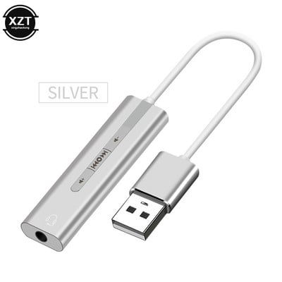 USB ārējā skaņas karte 7.1 dubultā 3,5 mm adaptera kabelis 2 vienā 3,5 mm jack Aux Audio 3D stereo mikrofona austiņas mikrofons klēpjdatoram