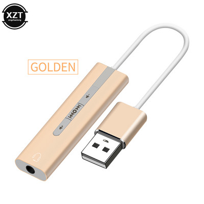 USB ārējā skaņas karte 7.1 dubultā 3,5 mm adaptera kabelis 2 vienā 3,5 mm jack Aux Audio 3D stereo mikrofona austiņas mikrofons klēpjdatoram