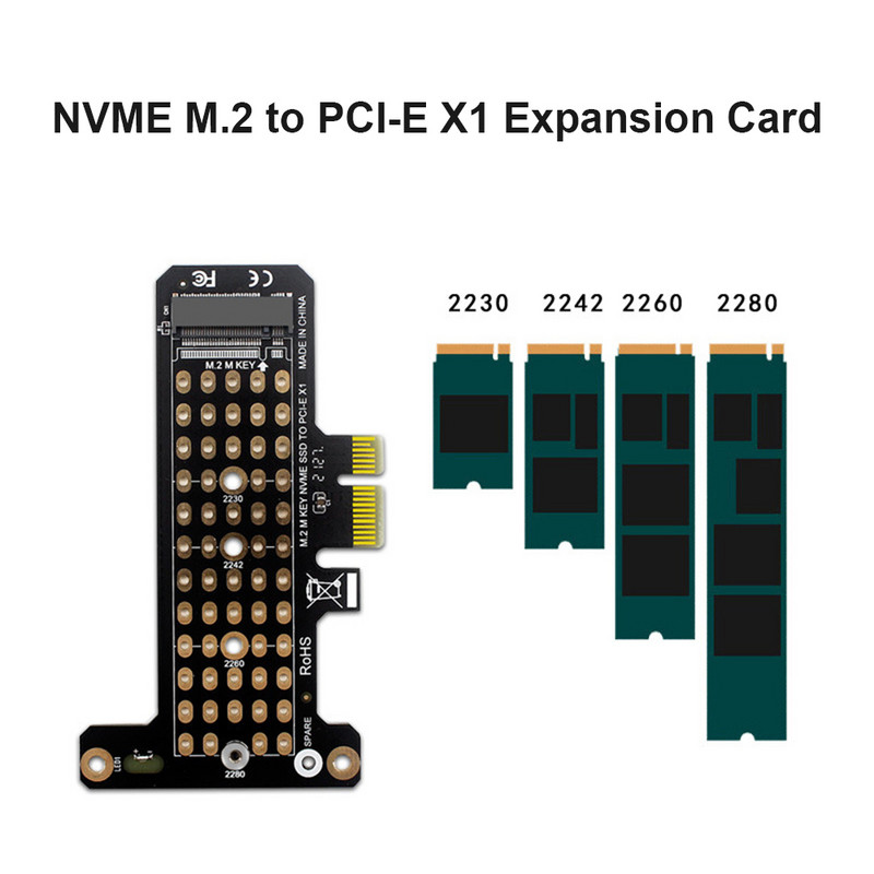 SSD M.2 NVME–PCI-E X1 adapterkártya támogatás PCI-E4.0/3.0 bővítőkártya NVMe PCIe M.2 NGFF SSD–PCIe X1 adapter konzollal