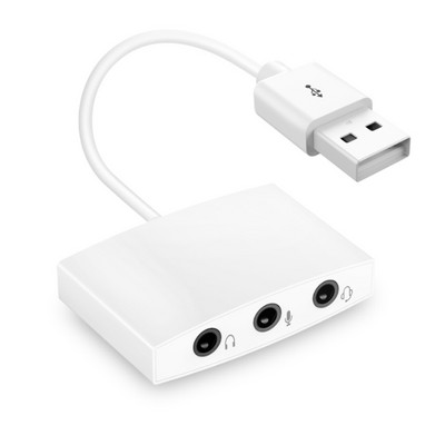 Vanjska USB zvučna kartica 7.1 adapter 3,5 mm 3 u 1 utičnica HD stereo slušalice mikrofon audio adapter 30 CM USB priključni kabel