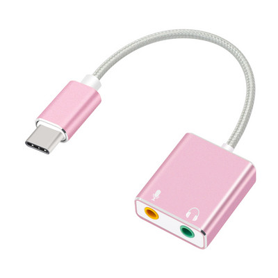 USB Tip C Tip-C Adapter za vanjsku zvučnu karticu Audio kartica USB-C na priključak 3,5 mm Slušalica Mikrofon za prijenosno računalo Macbook Pro