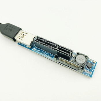 Добавена карта PCI Express USB 3.0 адаптер Raiser Extender PCIE Riser карта USB 3.0 PCI-E SATA PCI E Riser PCI Express X1 към X4 слот