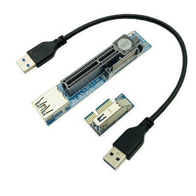 Adaugă pe card Adaptor PCI Express USB 3.0 Raiser Extender PCIE Riser Card USB 3.0 PCI-E SATA PCI E Riser PCI Express X1 la X4 Slot
