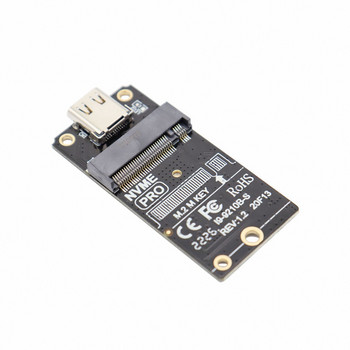За M.2 Nvme твърд диск Enclosure Adapter Card RTL9210B Dual Protocol Type-C USB3.1 Gen2 1000Mb/S M2 SSD Adapter Card