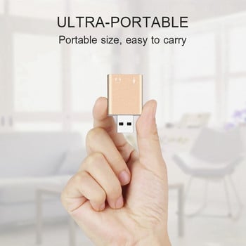 Κάρτα ήχου Usb 7.1 Εξωτερική USB σε υποδοχή προσαρμογέα ακουστικών 3,5 Mm Στερεοφωνικό ακουστικό Mic κάρτα ήχου για φορητό υπολογιστή υπολογιστή