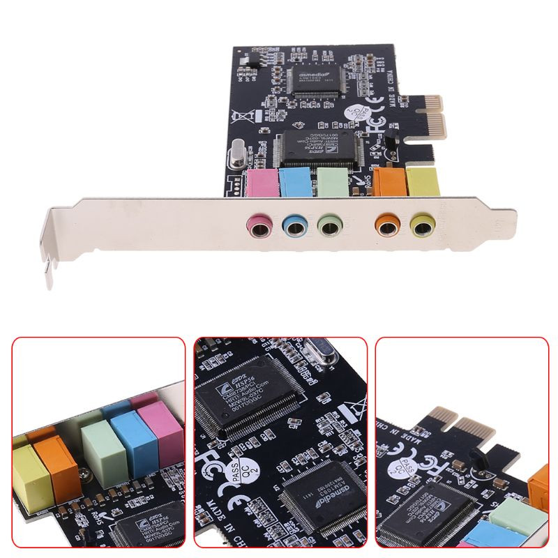 Placă de sunet digitală PCI-E 5.1 Condensatori solizi CMI8738 Chipset + Barieră