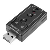 Adaptor extern de interfață de placă de sunet USB virtuală ușoară 7.1 pentru laptop de birou Convertor de microfon pentru căști AUX de 3,5 mm