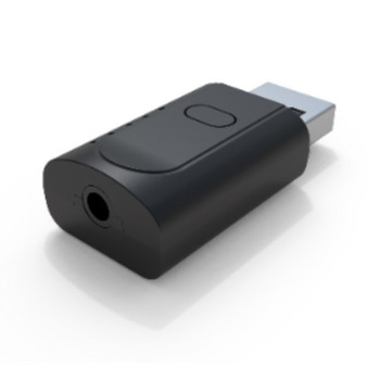 Νέα διασύνδεση ήχου USB κάρτας ήχου συμβατή με Bluetooth Εξωτερικός προσαρμογέας ήχου μικροφώνου 3,5 mm 4 λειτουργίες με καλώδιο ήχου 50 cm