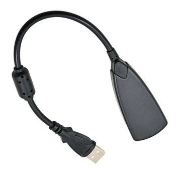 Ενσύρματη στερεοφωνική κάρτα USB 5HV2 USB σε διασύνδεση ήχου 3,5 mm εξωτερική κάρτα ήχου USB 7.1 χωρίς πρόγραμμα οδήγησης για μικρόφωνο φορητού υπολογιστή υπολογιστή