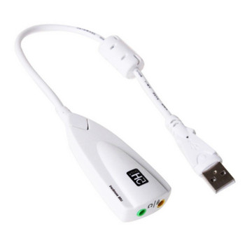 Ενσύρματη στερεοφωνική κάρτα USB 5HV2 USB σε διασύνδεση ήχου 3,5 mm εξωτερική κάρτα ήχου USB 7.1 χωρίς πρόγραμμα οδήγησης για μικρόφωνο φορητού υπολογιστή υπολογιστή
