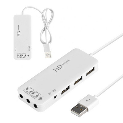 Garso plokštė išorinė 7.1 kanalo USB2.0 šakotuvo garso adapteris ausinių mikrofono keitiklis