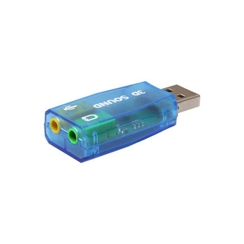 Τρισδιάστατη προσομοίωση 5.1 Εξωτερικό USB σε Jack 3.5mm Mic Ακουστικά Stereo Headset 3d Sound Card Audio Adapter Speaker for Laptop PC