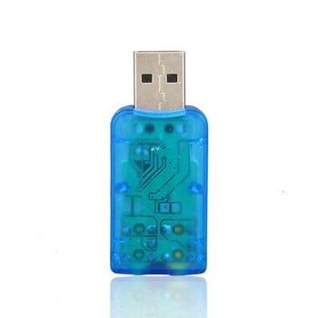 3D симулация 5.1 Външен USB към жак 3,5 мм микрофон Слушалки Стерео слушалки 3d звукова карта Аудио адаптер Високоговорител за лаптоп PC