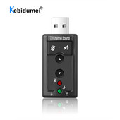 Virtuálna 7.1-kanálová zvuková karta, externý USB 2.0 audio mikrofón, reproduktor, adaptér, mikrofón, stereo 3,5 mm jack, zvuková karta pre slúchadlá