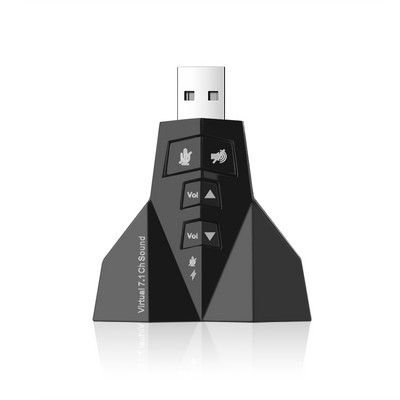 kebidu Външен виртуален 7.1 USB 3D звук Аудио карта Адаптер Преобразувател на канали Лаптоп компютър за Macbook Два микрофона / слушалки