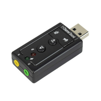 UUS 7.1 helikaardi 3D stereo USB heliadapter 3,5 mm välise helikaardi pistikupesaga Windows XP/2000/Vista/7 sülearvuti jaoks