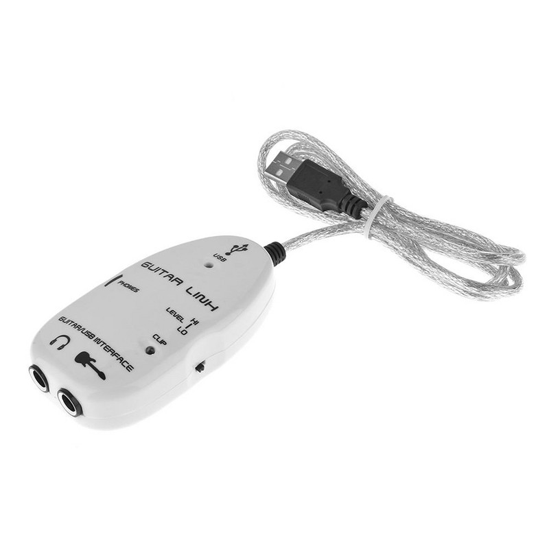 Gitár USB hanglejátszóhoz Hangkártya effektor interfész kapcsolat audio kábel Zene rögzítő adapter támogatás Windows XP/MacOS stb.