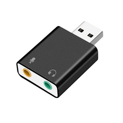 Išorinė USB garso plokštė USB iki 3,5 mm lizdo USB garso adapterio ausinių mikrofonas, skirtas Macbook kompiuteriui nešiojamam kompiuteriui