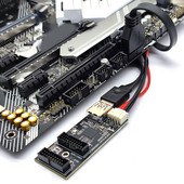 USB3.2 elülső GEN1 19PIN-ből kettős 19PIN-es adapterbővítőkártya A-KULCS SATA 15PIN-4PIN-kábellel