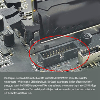 USB3.2 Front GEN1 19PIN към двоен 19PIN адаптер Разширителна карта A-KEY със SATA 15PIN към 4PIN кабел