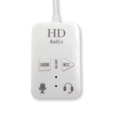 Placă de sunet HD virtuală 2 în 1 cu 7,1 canale Cablu USB extern de 3,5 mm cu butoane independente Căști stereo Adaptor audio pentru microfon