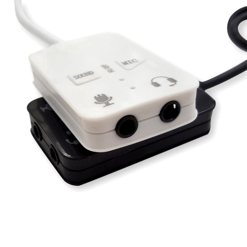 Placă de sunet HD virtuală 2 în 1 cu 7,1 canale Cablu USB extern de 3,5 mm cu butoane independente Căști stereo Adaptor audio pentru microfon