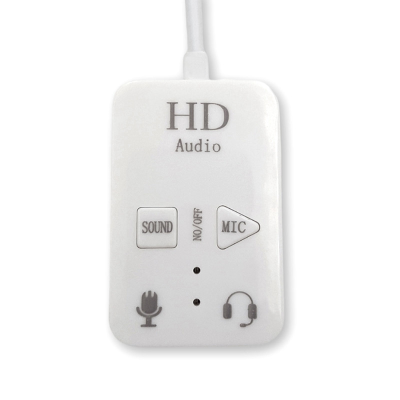 Placă de sunet HD virtuală 2 în 1 cu 7,1 canale Cablu USB extern de 3,5 mm cu butoane independente Căști stereo Adaptor audio pentru microfon