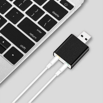 Καλώδιο USB κάρτα ήχου 7,1 καναλιών Μετατροπέας υποδοχής USB σε 3,5 mm σετ μικροφώνου κάρτα ήχου εικονικός προσαρμογέας μικροφώνου