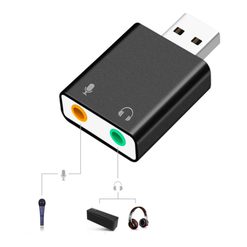 USB kabel audio zvučna kartica 7.1 kanalni USB u 3.5 mm priključak konverter mikrofon zvučna kartica slušalice virtualni adapter za mikrofon
