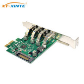 Κάρτα προσαρμογέα PCI-E USB 3.0 SATA Power Connector με 4 x θύρες USB Ελεγκτής επέκτασης PCI Express 5 Gbps για επιτραπέζιους υπολογιστές