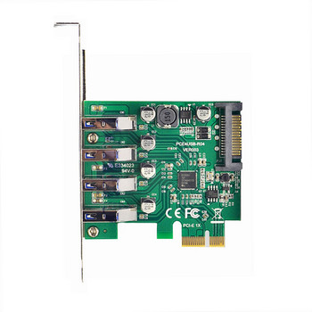 PCI-E USB 3.0 адаптерна карта SATA захранващ конектор с 4 x USB порта PCI Express контролер за разширение 5Gbps за настолен компютър