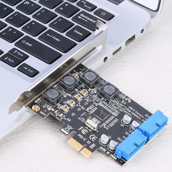USB 3.0 PCI Express модул за разширение Преден PCI-E към 19/20 пинов адаптер за заглавка Преносим адаптер за външна разширителна карта