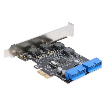 USB 3.0 PCI Express Expansion Module Μπροστινή μονάδα PCI-E σε 19/20 Pin Header Adapter Φορητός προσαρμογέας εξωτερικής κάρτας επέκτασης