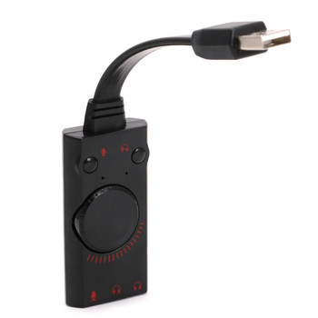 T8WC Външна USB звукова карта 3,5 мм Адаптер за микрофон за слушалки за компютърен лаптоп за Windows OS L