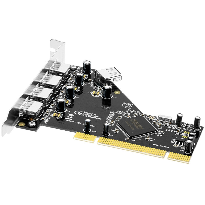 J0PB 5 portos PCI USB kártyaadapter - PCI-USB 2.0 vezérlőadapter PCI-USB bővítőkártya NEC 720101 nagy sebességű