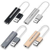 2 viename USB 3.1 USB 3.0 C tipo išorinė garso plokštė USB -C iki 3,5 mm lizdo garso mikrofono ausinių adapteris, skirtas Macbook PC nešiojamam kompiuteriui
