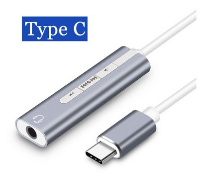 2 viename USB 3.1 USB 3.0 C tipo išorinė garso plokštė USB -C iki 3,5 mm lizdo garso mikrofono ausinių adapteris, skirtas Macbook PC nešiojamam kompiuteriui