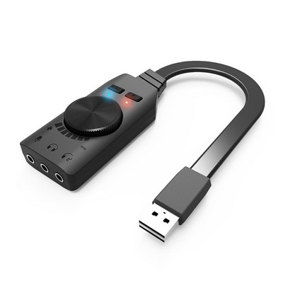GS3 virtualni 7.1-kanalni adapter za zvučnu karticu, USB audio 3,5 mm slušalice za prijenosno računalo s isporukom
