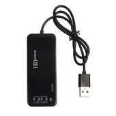 ÚJ-3 portos USB 2.0 hub külső 7.1 csatornás hangkártya fejhallgató mikrofon adapter PC-hez
