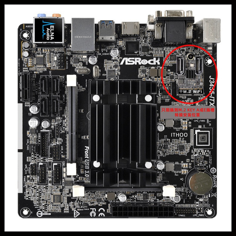 Adaptér HOT-M2 na SATA3.0, M.2 NGFF KEY A+E, PCI Express na SATA3.0, dvojportová rozširujúca karta pevného disku s rýchlosťou 6 Gb/s, JMB582 bez mechaniky