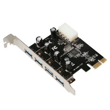 4 порта USB 3.0 PCI-e разширителна карта PCI express PCIe USB 3.0 хъб адаптер 4 порта USB3.0 контролер USB 3 0 PCI e със SATA / IDE