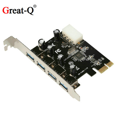 4 θύρες USB 3.0 PCI-e Κάρτα επέκτασης PCI express PCIe Προσαρμογέας διανομέα USB 3.0 4 θυρών USB3.0 ελεγκτής USB 3 0 PCI e με SATA / IDE