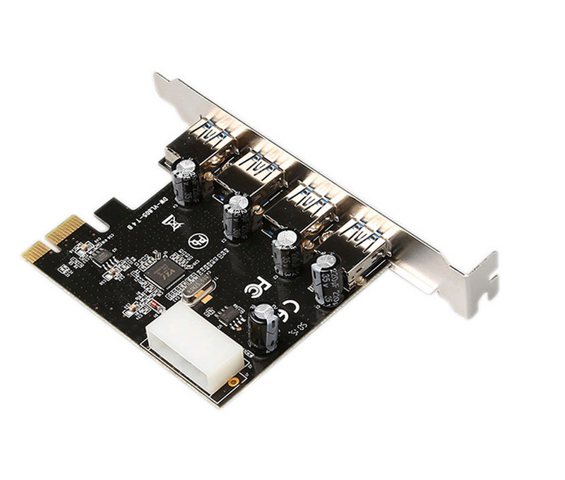 4 portu USB 3.0 PCI-e paplašināšanas karte PCI express PCIe USB 3.0 centrmezgla adapteris 4 portu USB3.0 kontrolleris USB 3 0 PCI e ar SATA/IDE