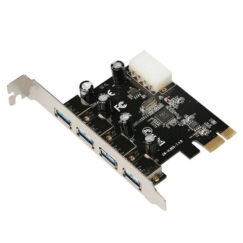 4 portu USB 3.0 PCI-e paplašināšanas karte PCI express PCIe USB 3.0 centrmezgla adapteris 4 portu USB3.0 kontrolleris USB 3 0 PCI e ar SATA/IDE