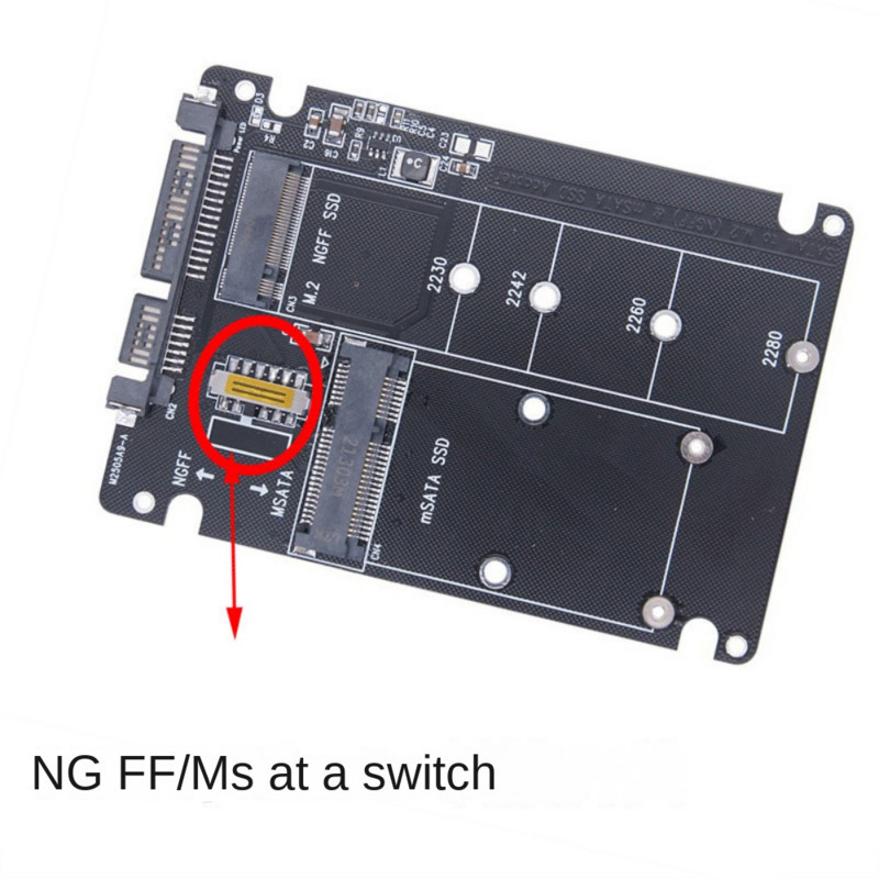 2 NGFF MSATA SSD na SATA 3.0 adapter 2 u 1 pretvaračka kartica za prijenosno računalo