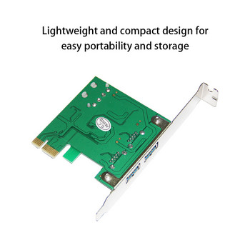 PCIE USB3 0 Extension Card Desktop Adapting Module Universal High Speed 2 Port Adapt Cards Компютърен монтаж Конверторно оборудване