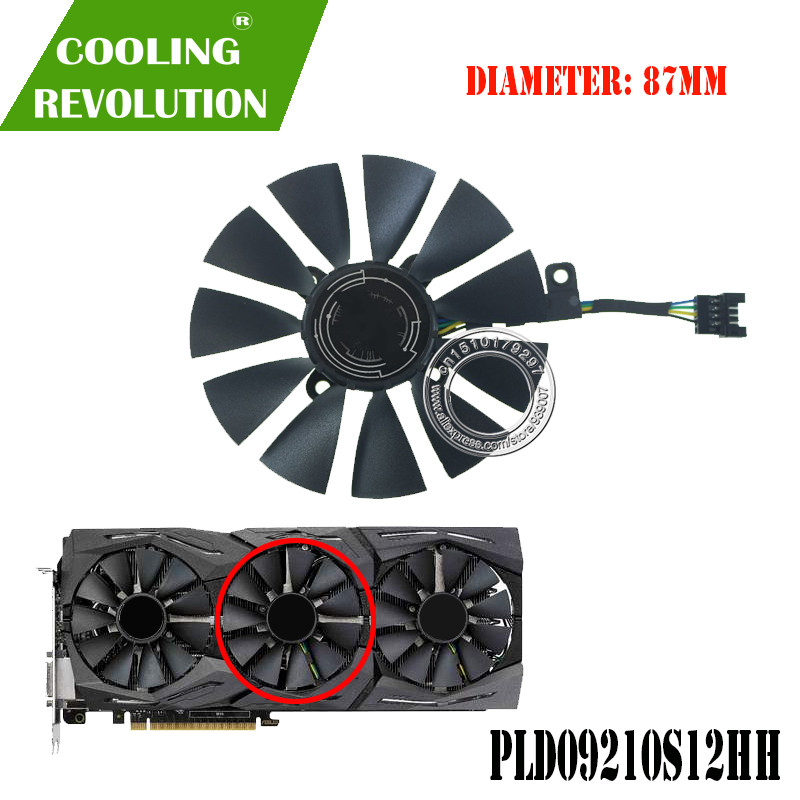 GPU VGA aušintuvo grafika gtx1080 gtx980ti gtx1060 gtx1070 ventiliatorius, skirtas ASUS STRIX GTX 1080/980Ti/1060/1070 vaizdo plokščių aušinimo sistemai