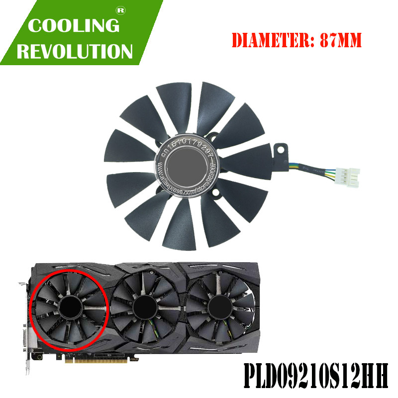 GPU VGA aušintuvo grafika gtx1080 gtx980ti gtx1060 gtx1070 ventiliatorius, skirtas ASUS STRIX GTX 1080/980Ti/1060/1070 vaizdo plokščių aušinimo sistemai