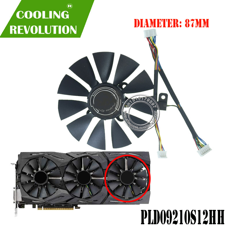 GPU VGA aušintuvo grafika gtx1080 gtx980ti gtx1060 gtx1070 ventiliatorius, skirtas ASUS STRIX GTX 1080/980Ti/1060/1070 vaizdo plokščių aušinimo sistemai